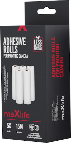 Maxlife Adhesive Paper Child Photo Printer Pack 5 Rolls White