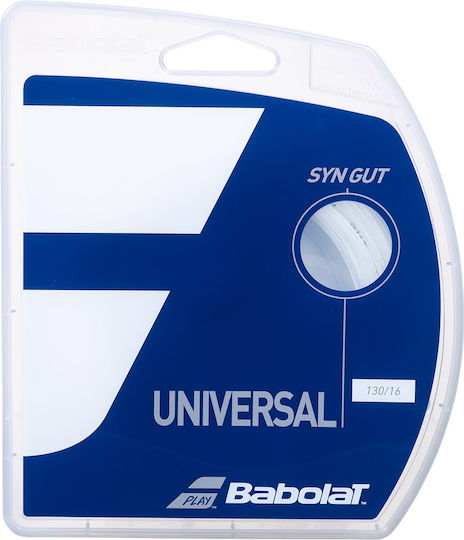 Babolat Syn Gut 12m Tennis Racket String White 12m, Φ1.30mm