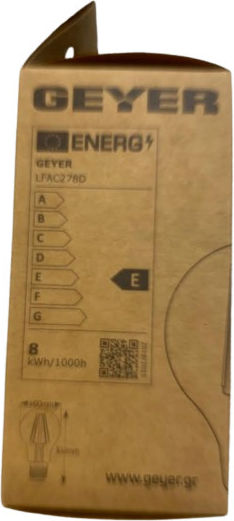 Geyer Λάμπα LED 8W για Ντουί E27 και Σχήμα A60 Φυσικό Λευκό 700lm Dimmable