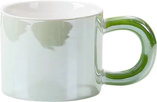 Glossy Ceramic Mug Pufo Tea Coffee 250 Ml Green Glossy Ceramic Mug Pufo Tea Coffee 250 Ml Green