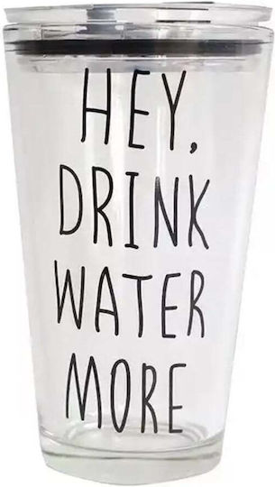 Transparente Glas Tasse Pufo Trink Wasser Kaffee Mit Deckel 450 Ml