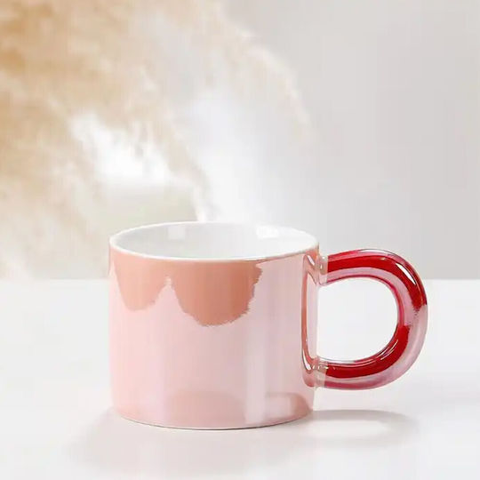Glos Cani Ceramice Pufo Ceai Cafea 250 Ml Roșu