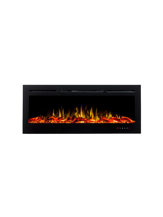 Hitense Wall Mounted Electric Fireplace 1600W 128x14cm Black