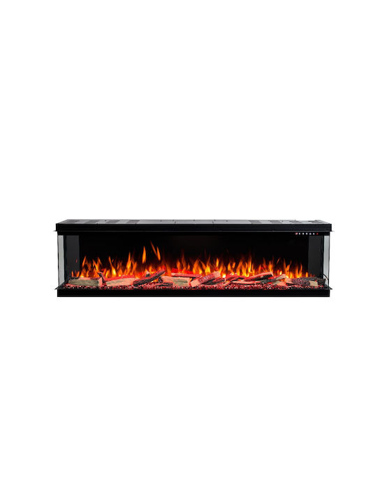 Hitense Wall Mounted Electric Fireplace 1600W 152.4x33.2cm Black