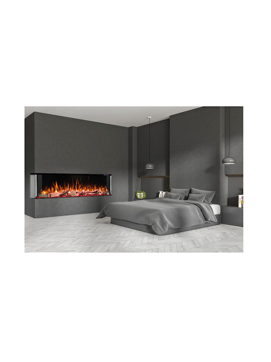 Hitense Wall Mounted Electric Fireplace 1600W 162.1x33.2cm Black