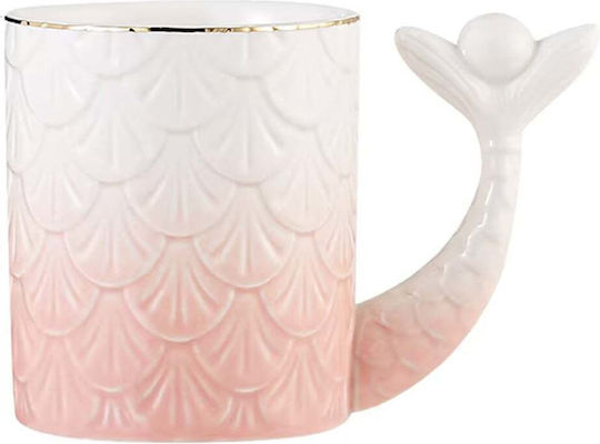 Ceramic Mug Lid Pufo Princess Spoon Coffee Tea 300 Ml Pink Ceramic Mug Lid Pufo Princess Spoon Coffee Tea 300 Ml Pink