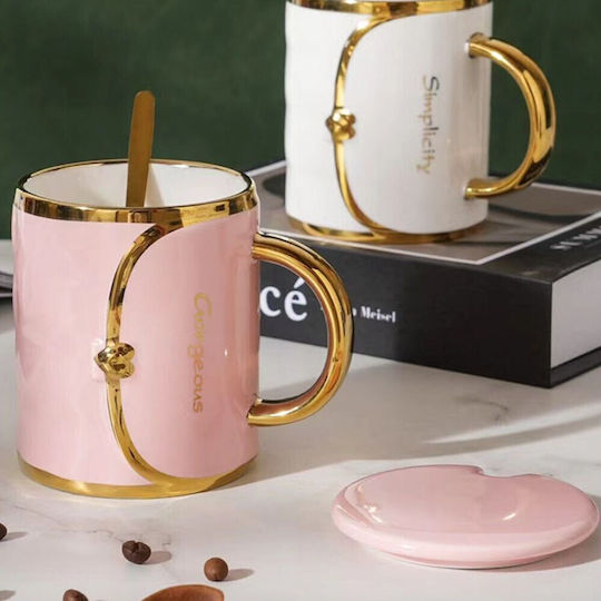 Pufo Fashion Time Cani Ceramică Cafea Ceai 350 Ml Roz