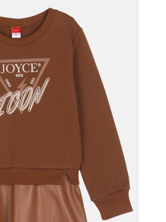 Kinderkleid Mädchenkleider Langärmelig Brown