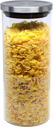 Borosilicate Glass Storage Jar Pufo Sugar Coffee Tea Spices Airtight Lid 1.4 L