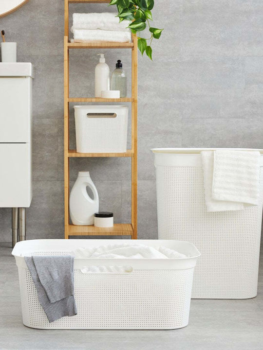 Rotho Babydesign Coș De Rufe Din Plastic 50 Lt Cu Capac 43.1x34x52.9 Cm Alb