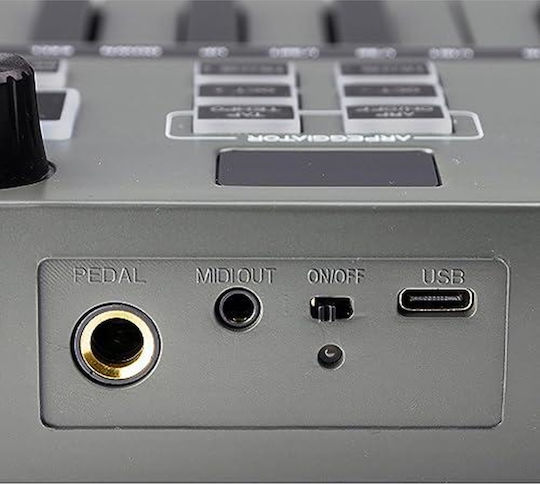Rockjam Go 25-клавишен USB и Bluetooth MIDI клавиатурен контролер с 8 подсветени барабанни падове и 8 копчета