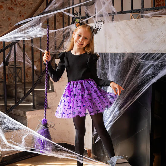 Karneval Besen Lila für Halloween 1Stück