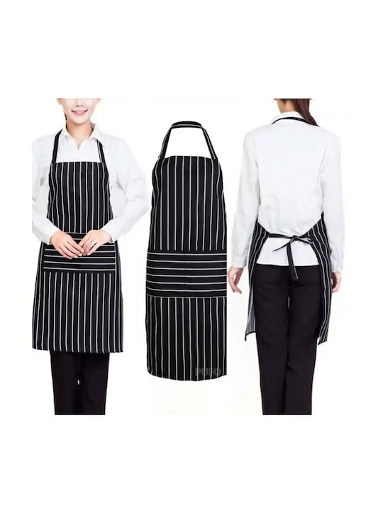 Simple Puffy Kitchen Apron Cooking Apron Universal Size Black