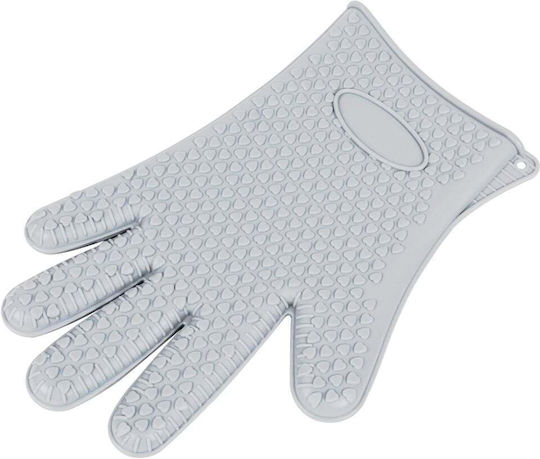 Silicone Cooking Gloves Fingers Pufo Cook Grill Oven 27 Cm Gray