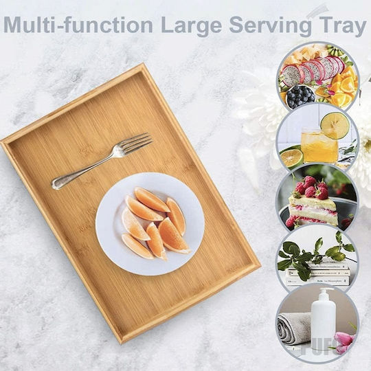Bamboo Serving Platter 29 Cm Brown