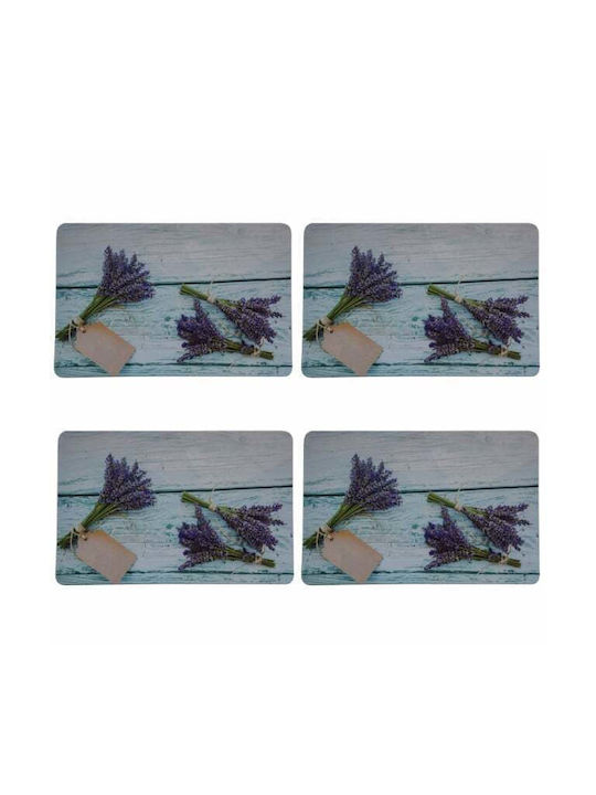 Lavender Puff Tischsets Serviert 4 Stücke 43 X 28 Cm