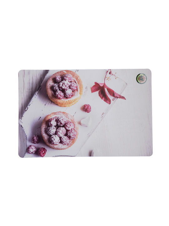 Plate Support Set Serving Meals Pufo Sweet Raspberry Design 4 Pieces 44 X 29 Cm
