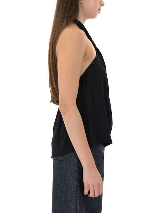 Women's Crop Top Off-Shoulder Sleeveless Black