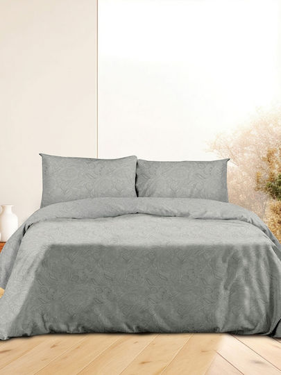 Sunshine Bettwäsche-Set Doppel 200x260cm. Flannel 2040 Grey 4Stück