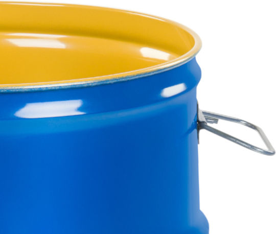 Steel Barrel Oh 60l Removable Lid Plugs 2 3/4 Interior Painted Blue