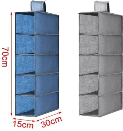 Fabric Hanging Case in Blue Colour 70x30x15cm