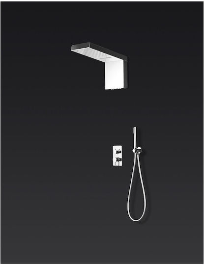 Sparke Oneral 11 Built-in Faucet Mixer for Shower 2 Exits Inox Silver
