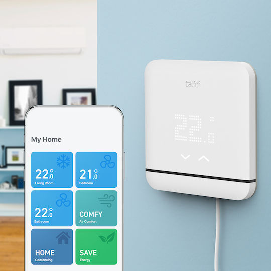 Tado Smart AC Control V3+ (VT2143) Ψηφιακός Θερμοστάτης Smart με Οθόνη Αφής