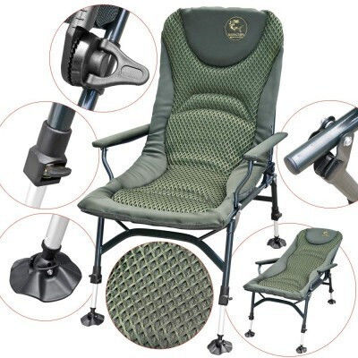 Baracuda Liegestuhl-Sessel Strand Aluminium Khaki