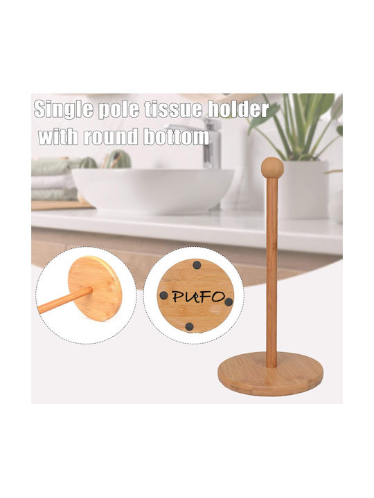 Wooden Paper Towel Holder Brown 30x30cm