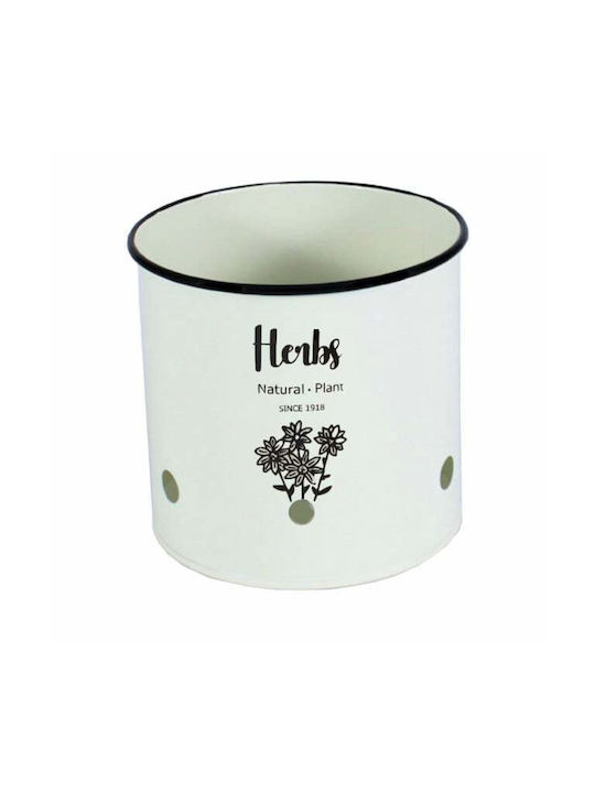 Metallic Kitchen Organizer Pufo Herbs Organizing Storing Cutlery Utensils Tea Bags Coffee Capsules White
