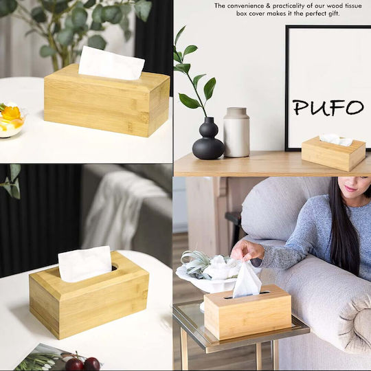 Suport pentru șervețele Lemn Maro 28x15cm