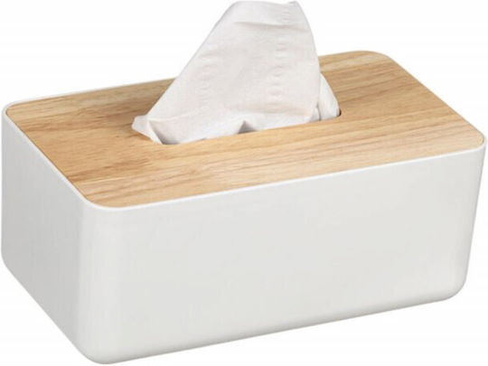 Suport pentru șervețele Lemn Albă 23x13cm