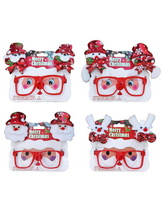 Christmas Glasses with Pattern Santa Claus
