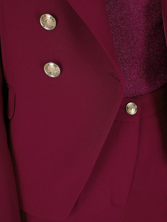 Damen Bordeaux Anzug