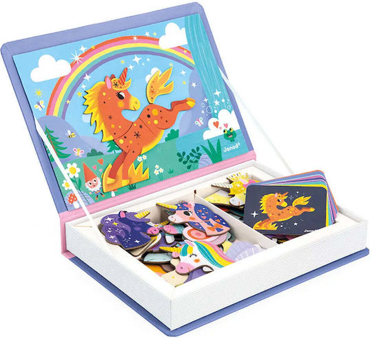 Janod Magnetic Construction Toy Unicorns for Children Aged 3+