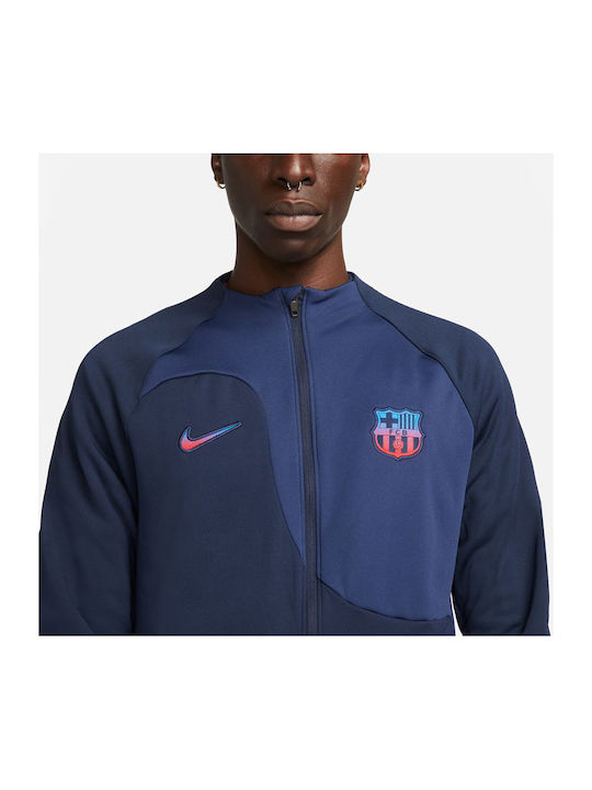 Nike Academy Leather Jacket Navy Blue