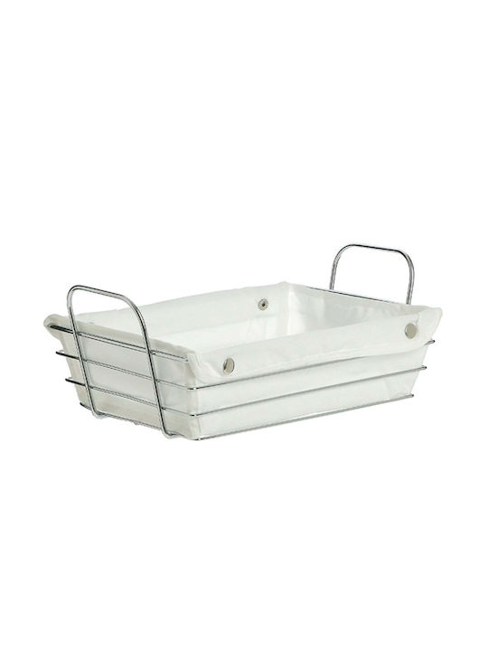 Silver Rectangular Metallic Bread Serving Tray Pufo Luxury Kitchen Removable Fabric Cover 26 X 19 Cm Silver Rectangular Metallic Bread Serving Tray Pufo Luxury Kitchen Removable Fabric Cover 26 X 19 Cm