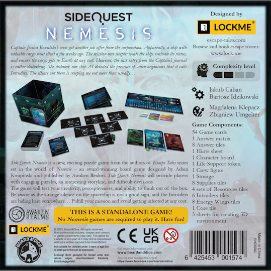 Επιτραπέζιο Παιχνίδι Sidequest: Nemesis (EN) Board & Dice