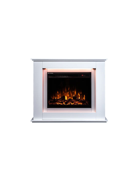 Hitense De Lux Floor Electric Fireplace 2000W 101x27.9cm White