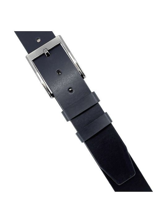 Wide Men's Belt from Artificial Leather Black
