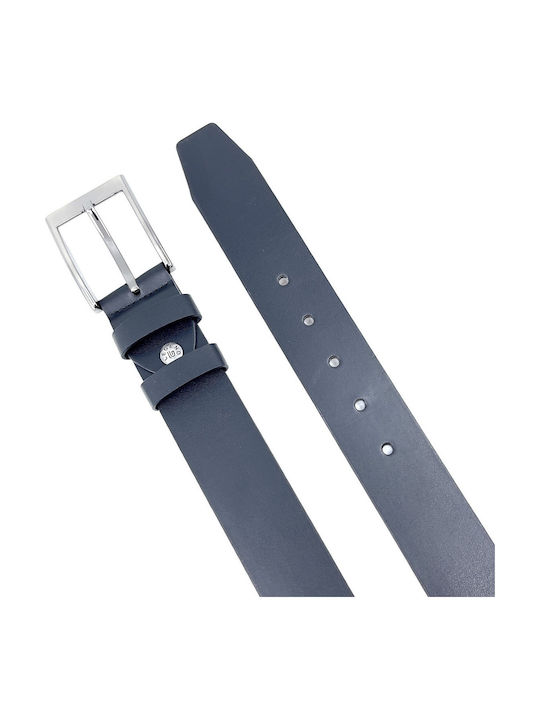 Wide Men's Belt from Artificial Leather Black