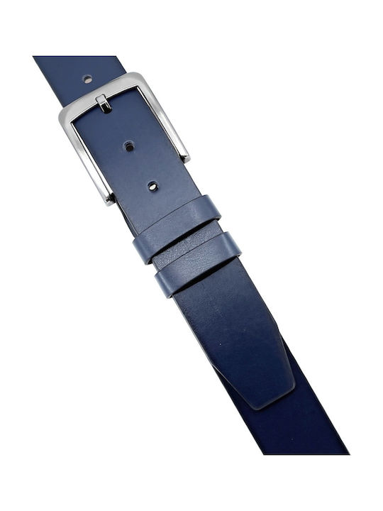 Breit Herren Gürtel aus Künstliches Leder Marineblau