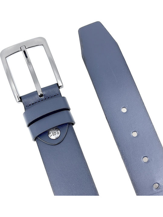 Breit Herren Gürtel aus Künstliches Leder Marineblau