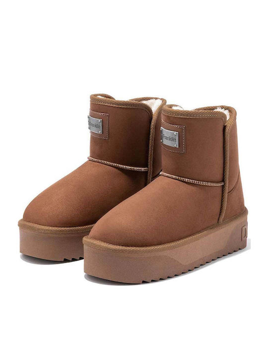 Nordic V.2 Women's Ankle Boots with Fur Brown