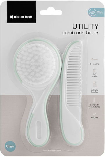 Σετ Βούρτσα Χτένα Kikka Boo Utility Mint