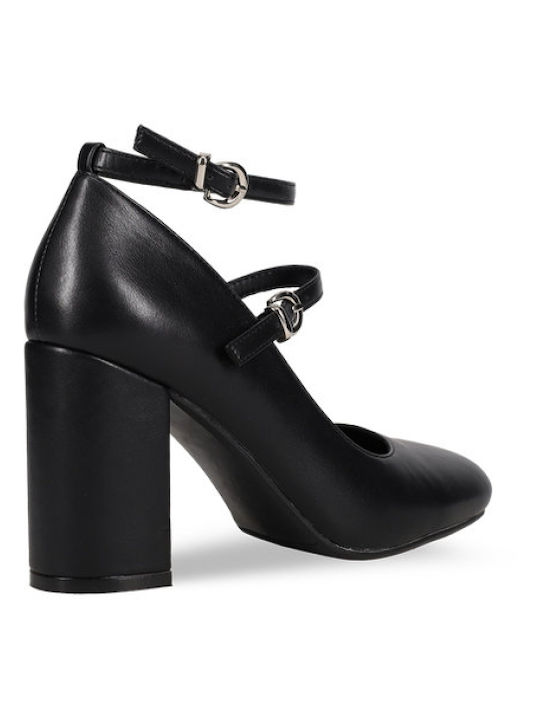 Pumps mit Riemchen Schwarz