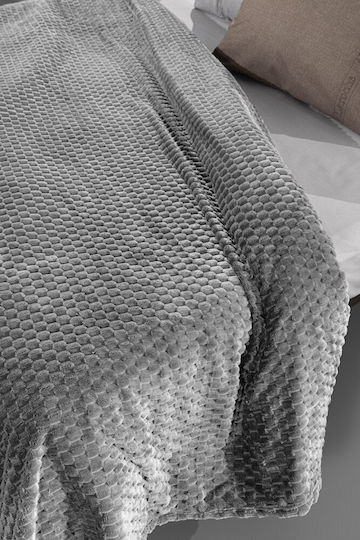 Guy Laroche Smoothie Set Fleece Blanket Super Double 220x240cm Anthracite