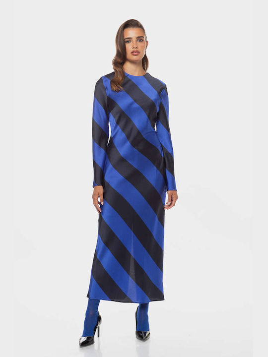 Desigual Maxi Dress with Slit Blue