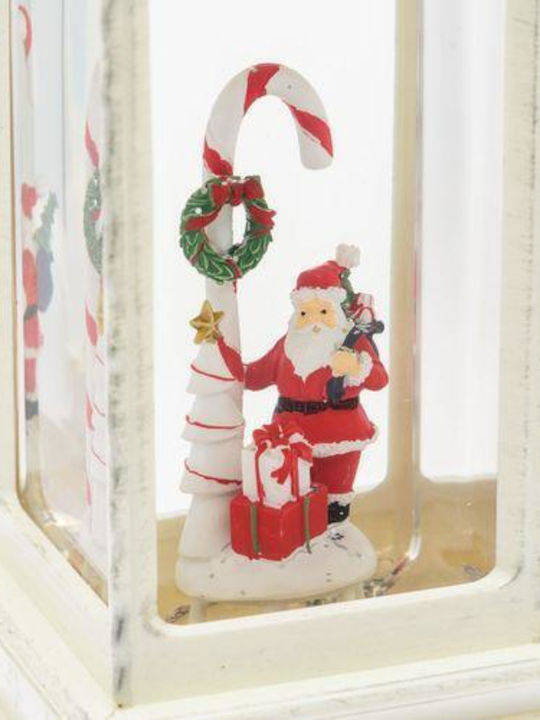 Christmas Decorative Traffic Light Lighted with Santa Claus 10.5x9x10.5cm