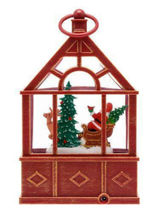 Christmas Decorative Traffic Light Lighted with Santa Claus 10x4x25cm